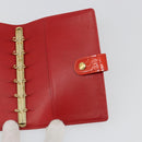 LOUIS VUITTON Vernis Agenda PM Day Planner Cover Red R21016 Auth 185818A-18
