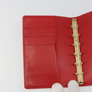 LOUIS VUITTON Vernis Agenda PM Day Planner Cover Red R21016 Auth 185818A-19