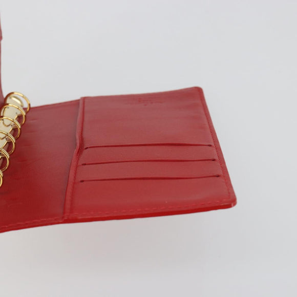 LOUIS VUITTON Vernis Agenda PM Day Planner Cover Red R21016 Auth 185818A