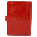 LOUIS VUITTON Vernis Agenda PM Day Planner Cover Red R21016 Auth 185818A-2