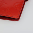 LOUIS VUITTON Vernis Agenda PM Day Planner Cover Red R21016 Auth 185818A-14