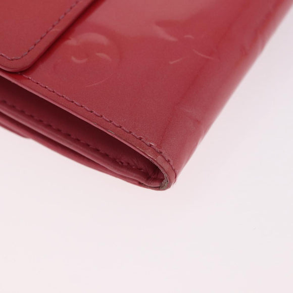 LOUIS VUITTON Vernis Porte Monnaie Bier Cartes Crdit Wallet M9139F Auth 185819