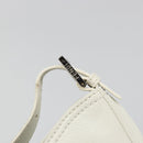 FENDI Mamma Baguette Shoulder Bag Leather White Silver Auth 185820M-14