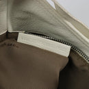 FENDI Mamma Baguette Shoulder Bag Leather White Silver Auth 185820M-24