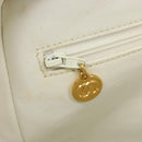 CHANEL Matelasse Hand Bag Canvas White Gold CC Auth 185821A-21
