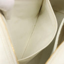 CHANEL Matelasse Hand Bag Canvas White Gold CC Auth 185821A-23