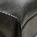 CELINE Triomphe Vertical Cabas Tote Bag PVC 2way Black Gold Auth 185832V-17