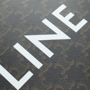 CELINE Triomphe Vertical Cabas Tote Bag PVC 2way Black Gold Auth 185832V-20