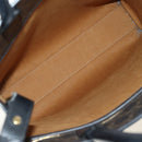 CELINE Triomphe Vertical Cabas Tote Bag PVC 2way Black Gold Auth 185832V-10