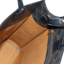 CELINE Triomphe Vertical Cabas Tote Bag PVC 2way Black Gold Auth 185832V-21