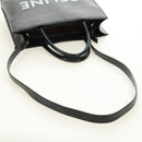 CELINE Triomphe Vertical Cabas Tote Bag PVC 2way Black Gold Auth 185832V-7