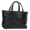 SAINT LAURENT Tote Bag Lamb Skin Black Auth 185833SM-1