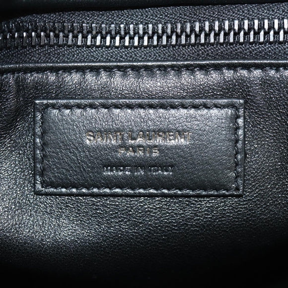 SAINT LAURENT Tote Bag Lamb Skin Black Auth 185833SM