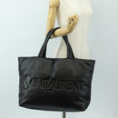 SAINT LAURENT Tote Bag Lamb Skin Black Auth 185833SM-25