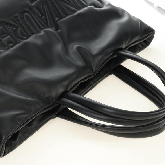 SAINT LAURENT Tote Bag Lamb Skin Black Auth 185833SM