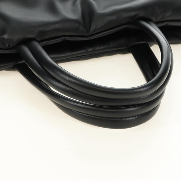 SAINT LAURENT Tote Bag Lamb Skin Black Auth 185833SM
