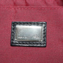 FENDI Zucchino Canvas Mamma Baguette Shoulder Bag Red Silver Auth 185835SAM-22