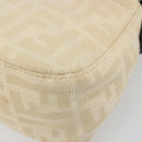FENDI Zucca Canvas Mamma Baguette Shoulder Bag Ivory Silver Auth 185836V-17