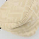FENDI Zucca Canvas Mamma Baguette Shoulder Bag Ivory Silver Auth 185836V-18