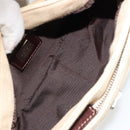 FENDI Zucca Canvas Mamma Baguette Shoulder Bag Ivory Silver Auth 185836V-10