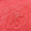 CHANEL Chain Shoulder Bag Canvas Red Gold CC Auth 185838A-18