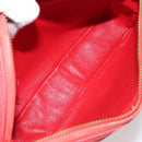 CHANEL Chain Shoulder Bag Canvas Red Gold CC Auth 185838A-9