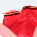 CHANEL Chain Shoulder Bag Canvas Red Gold CC Auth 185838A-22