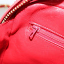 CHANEL Chain Shoulder Bag Canvas Red Gold CC Auth 185838A-23