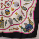 HERMES Carre 90 Scarf ""Pourvu qu'on oit l'ivresse..."" Silk Black Auth 185840-10