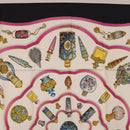 HERMES Carre 90 Scarf ""Pourvu qu'on oit l'ivresse..."" Silk Black Auth 185840-3