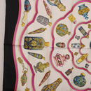 HERMES Carre 90 Scarf ""Pourvu qu'on oit l'ivresse..."" Silk Black Auth 185840-5