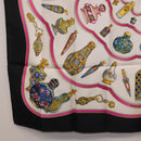 HERMES Carre 90 Scarf ""Pourvu qu'on oit l'ivresse..."" Silk Black Auth 185840-8
