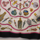 HERMES Carre 90 Scarf ""Pourvu qu'on oit l'ivresse..."" Silk Black Auth 185840-9