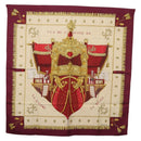 HERMES Carre 90 Scarf ""VUE DU CARROSSE DE LA GALERE LA REALE"" Silk Auth 185841-1