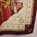 HERMES Carre 90 Scarf ""VUE DU CARROSSE DE LA GALERE LA REALE"" Silk Auth 185841-10