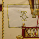 HERMES Carre 90 Scarf ""VUE DU CARROSSE DE LA GALERE LA REALE"" Silk Auth 185841-12