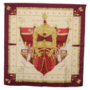 HERMES Carre 90 Scarf ""VUE DU CARROSSE DE LA GALERE LA REALE"" Silk Auth 185841-13