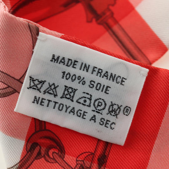HERMES Twilly Scarf Silk Red Auth 185842M