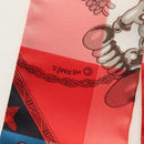 HERMES Twilly Scarf Silk Red Auth 185842M-5