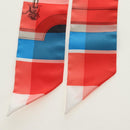 HERMES Twilly Scarf Silk Red Auth 185842M-7