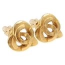 CHANEL Earring metal Gold CC Auth 185843M-1