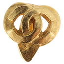 CHANEL Earring metal Gold CC Auth 185843M-4