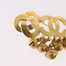 CHANEL Brooch metal Gold CC Auth 185844M-2