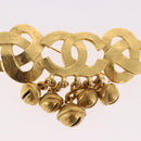 CHANEL Brooch metal Gold CC Auth 185844M-3