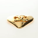 CHANEL Brooch metal Gold CC Auth 185845M-10