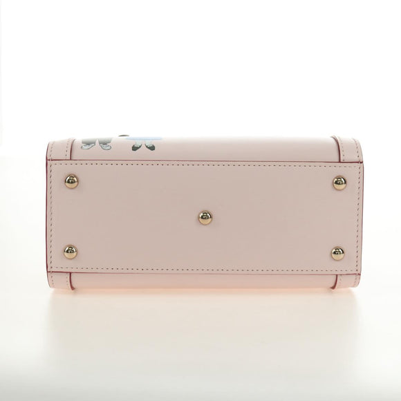 GUCCI Bamboo Hand Bag Leather 3way Pink Gold 841488 Auth 185846SM