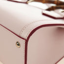 GUCCI Bamboo Hand Bag Leather 3way Pink Gold 841488 Auth 185846SM-15