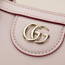 GUCCI Bamboo Hand Bag Leather 3way Pink Gold 841488 Auth 185846SM-17