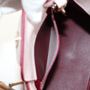 GUCCI Bamboo Hand Bag Leather 3way Pink Gold 841488 Auth 185846SM-24