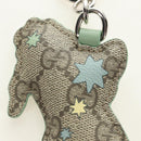 GUCCI GG Supreme Yuko Higuchi Boris Key Holder PVC Green Silver Auth 185847SM-8